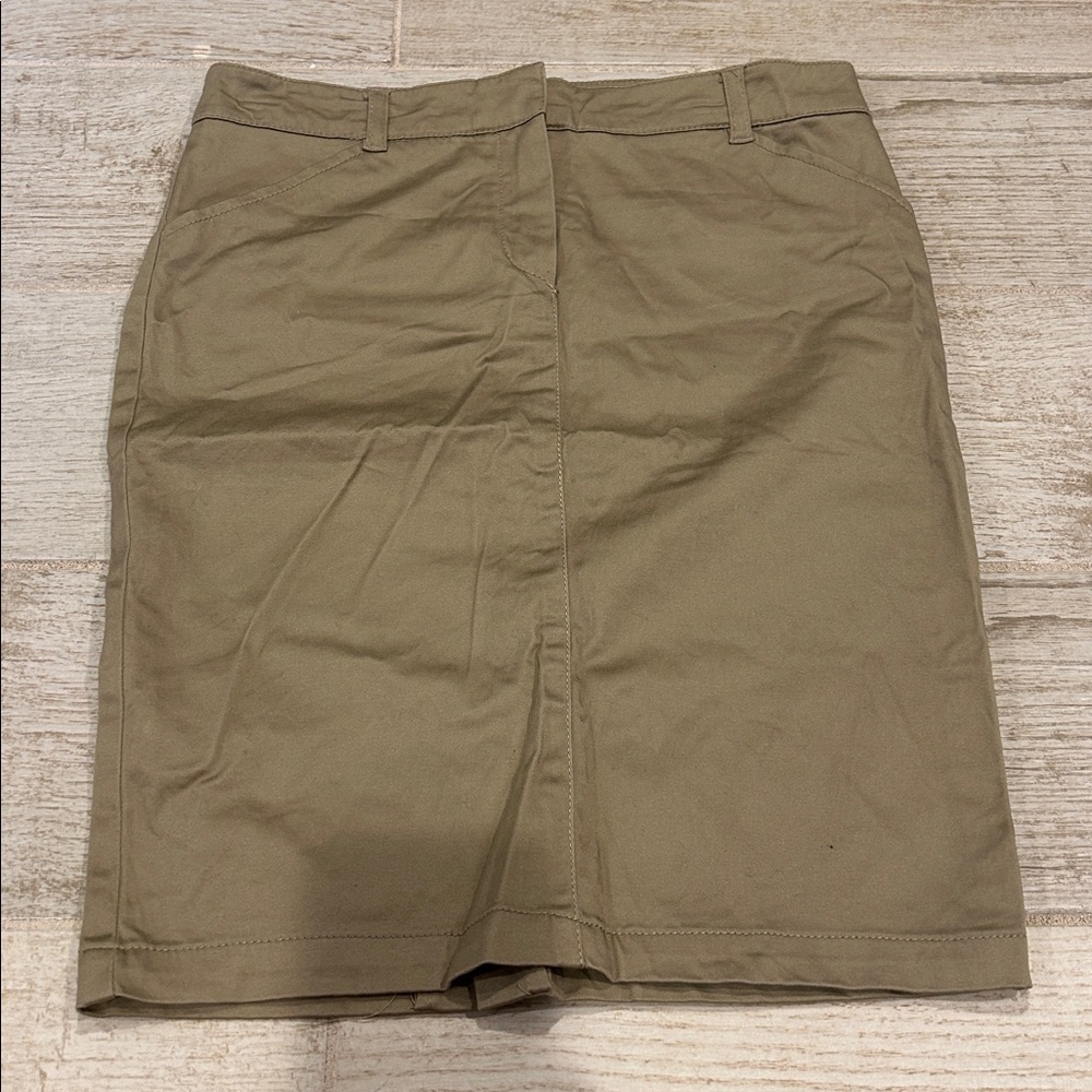 Mango Khaki Mini Skirt